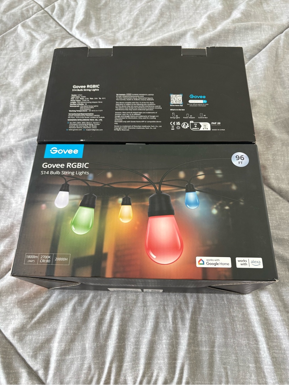 Multicolor S14 Bulb String Lights - 96 ft, RGBIC Party Lights